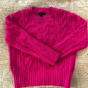 Banana Republic Bright Pink Merino Extra Fine Wool Sweater